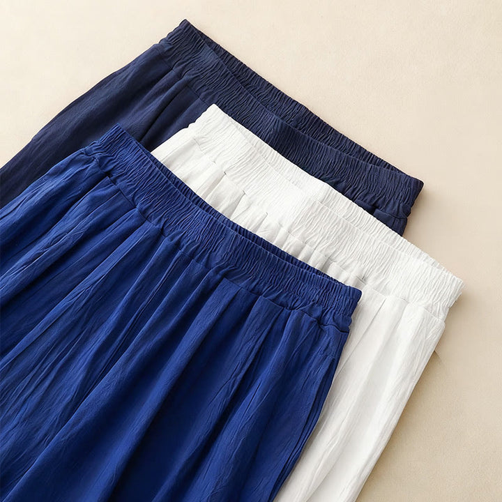 Buddha Stones通勤用 無地 レディース ハーレム ゴムウエスト コットン 7-8丈 ポケット付きパンツ - image 14