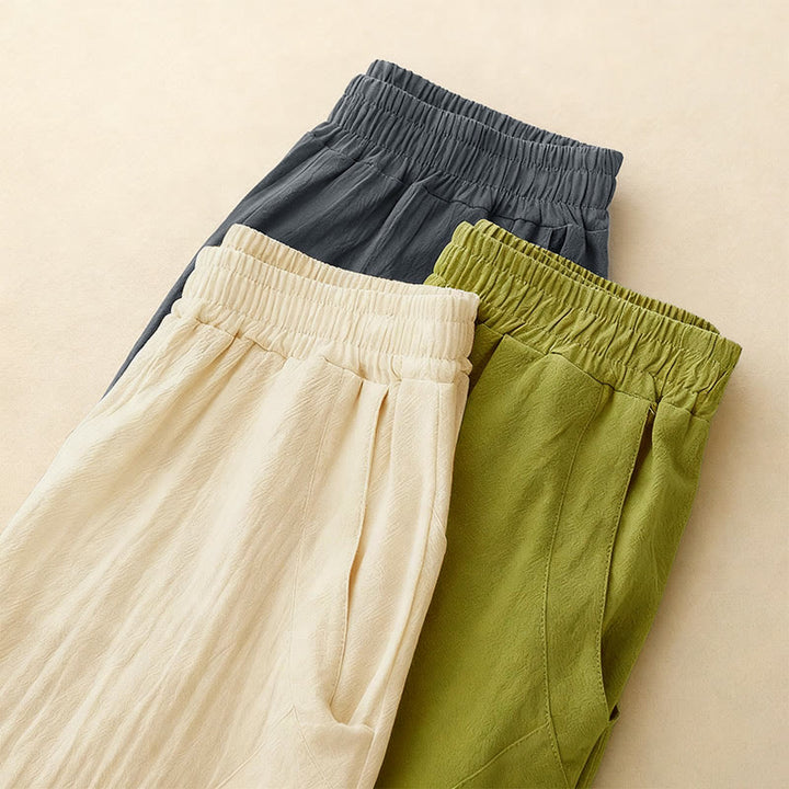 Buddha Stones秋冬 無地 パッチワーク シンプルデザイン レディース ワイドレッグパンツ ポケット付き - image 15