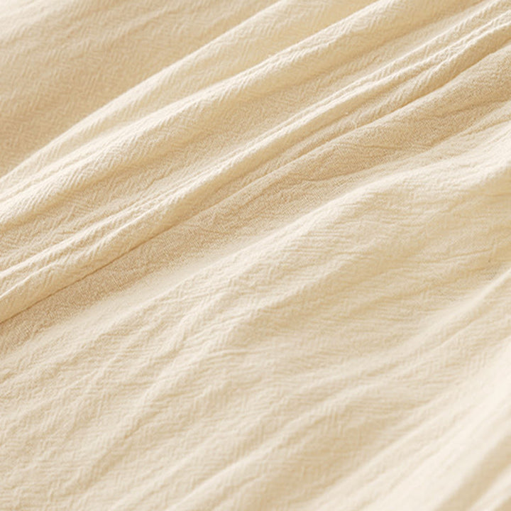 Buddha Stones秋冬 無地 パッチワーク シンプルデザイン レディース ワイドレッグパンツ ポケット付き - image 3