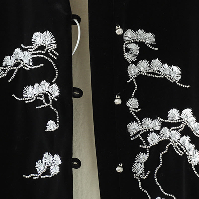 Buddha Stonesの白い花の刺繍模様のレディースノースリーブベストウエストコート - image 7