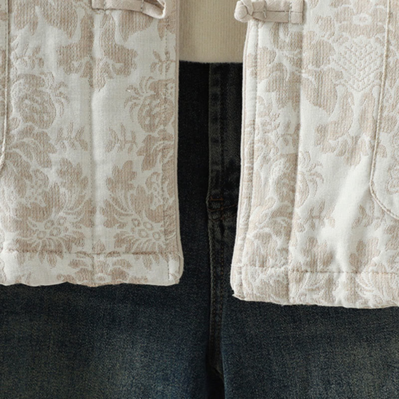 Buddha Stonesレディース 牡丹の花 カエルボタンデザイン 長袖 サーマルジャケット ポケット付き - image 19