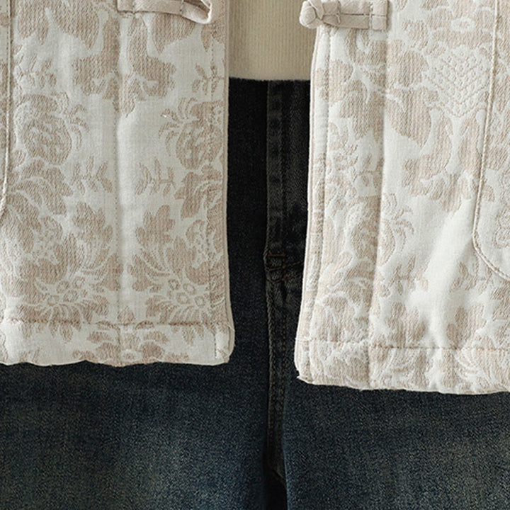 Buddha Stonesレディース 牡丹の花 カエルボタンデザイン 長袖 サーマルジャケット ポケット付き - image 19