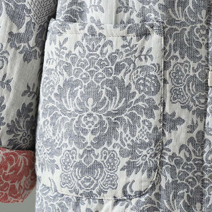 Buddha Stonesレディース 牡丹の花 カエルボタンデザイン 長袖 サーマルジャケット ポケット付き - image 26