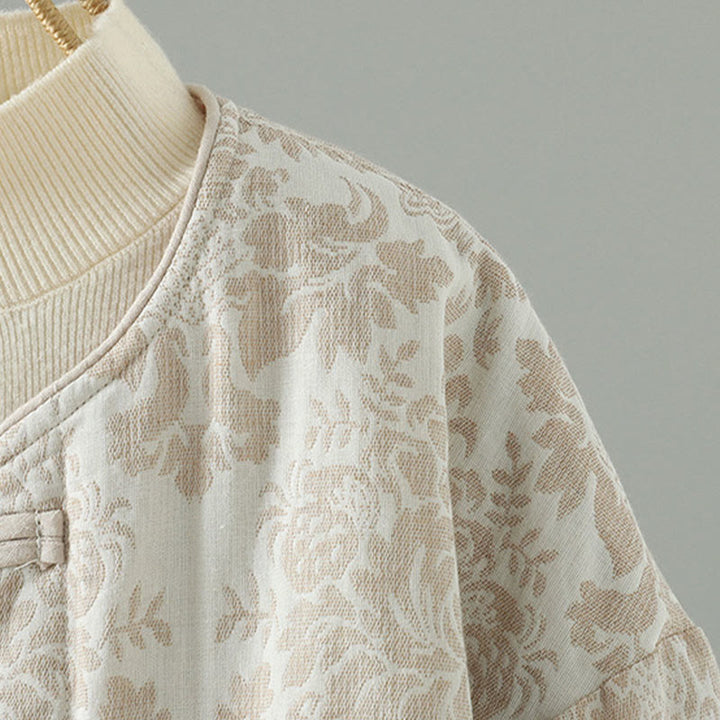 Buddha Stonesレディース 牡丹の花 カエルボタンデザイン 長袖 サーマルジャケット ポケット付き - image 15