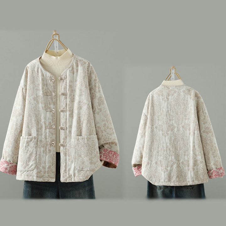 Buddha Stonesレディース 牡丹の花 カエルボタンデザイン 長袖 サーマルジャケット ポケット付き - image 21