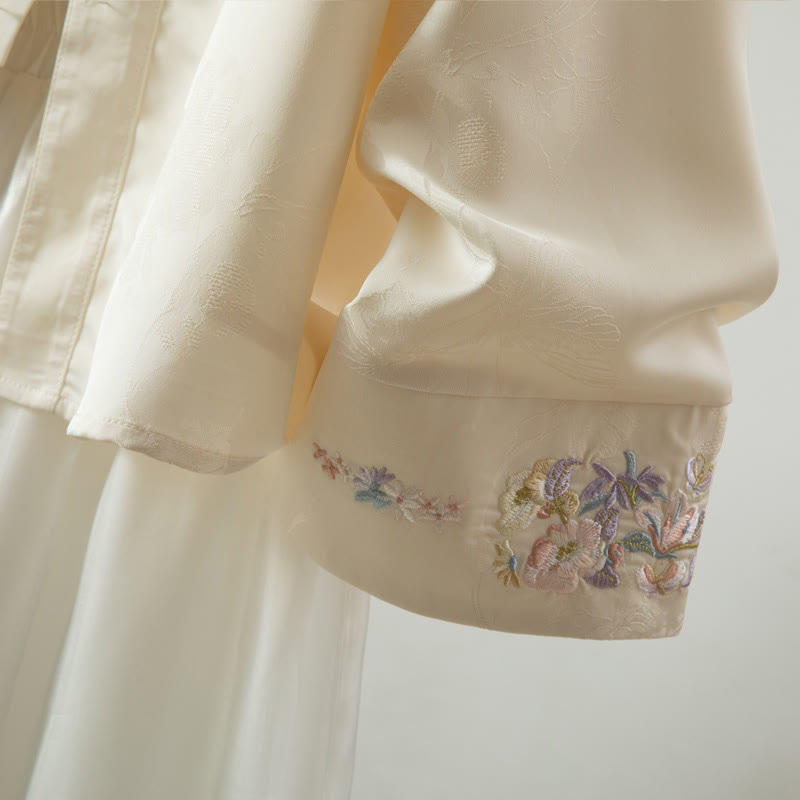 Buddha Stones秋の花刺繍 カエルボタンデザイン 長袖 レディース ジャケット - image 8