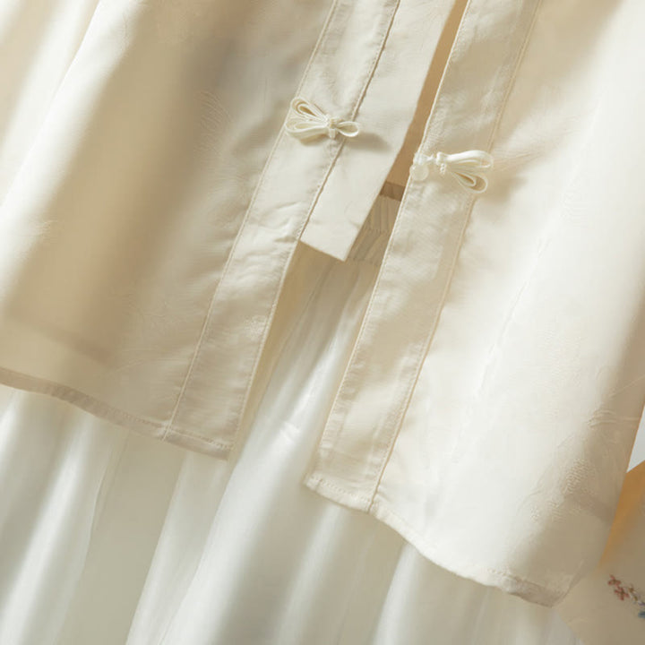 Buddha Stones秋の花刺繍 カエルボタンデザイン 長袖 レディース ジャケット - image 6