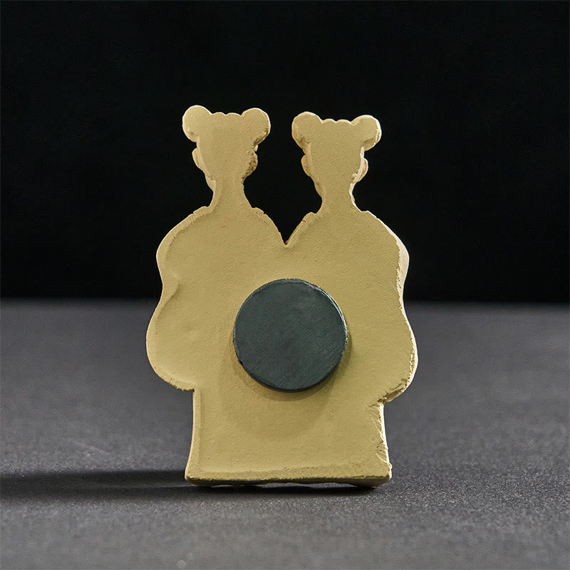 Buddha StonesFU犬 双子仏 スクエアディンデザイン 冷蔵庫用マグネット ホームデコレーション - image 9