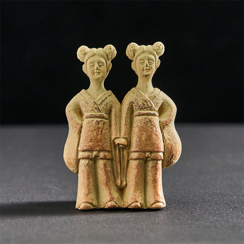 Buddha StonesFU犬 双子仏 スクエアディンデザイン 冷蔵庫用マグネット ホームデコレーション - ツインズ 5.5×8×2 cm（背面マグネット付き） - image 6