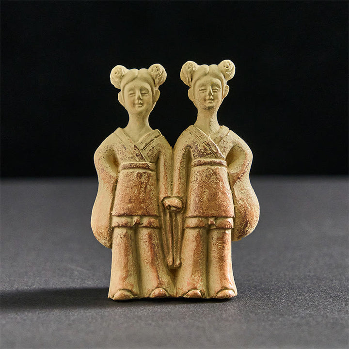 Buddha StonesFU犬 双子仏 スクエアディンデザイン 冷蔵庫用マグネット ホームデコレーション - ツインズ 5.5×8×2 cm（背面マグネット付き） - image 6