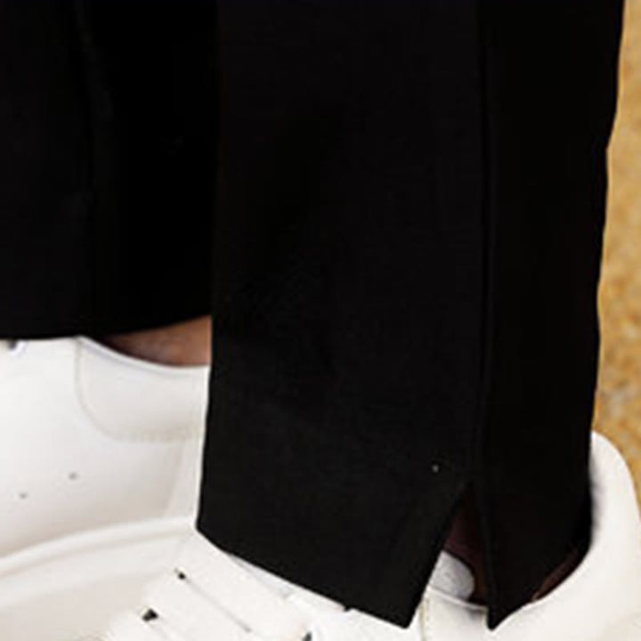 Buddha Stones 2点 唐装 竹 カエルボタン メンズ 長袖 シャツ パンツ 衣類セット - image 9