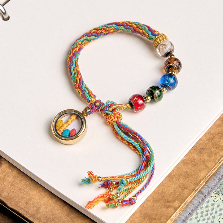 Buddha Stonesタンカ十二支誕生仏辰砂良縁祈願紐ブレスレット - image 15