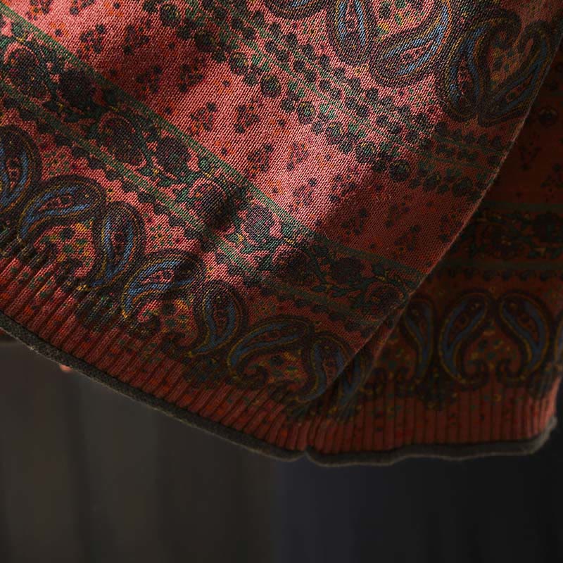 Buddha Stones秋の植物 花柄 クルーネック 長袖 レディース コットン セーター ポケット付き - image 11