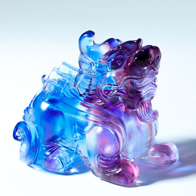 Buddha Stones瑠璃水晶PiXiu富と幸運 家の装飾 - image 1