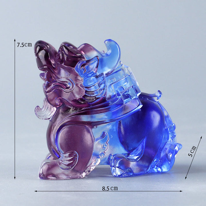 Buddha Stones瑠璃水晶PiXiu富と幸運 家の装飾 - image 3