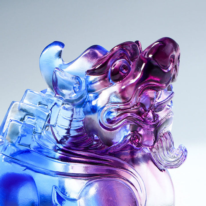 Buddha Stones瑠璃水晶PiXiu富と幸運 家の装飾 - image 4