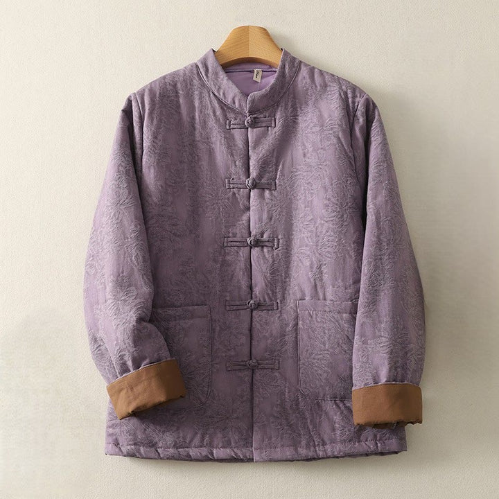 Buddha Stonesレディース 無地 フロッグボタンデザイン 長袖 コットンジャケット ポケット付き - ミディアムオーキッド - US8-10、 UK/AU12-14、 EU40-42 (XL) - image 0