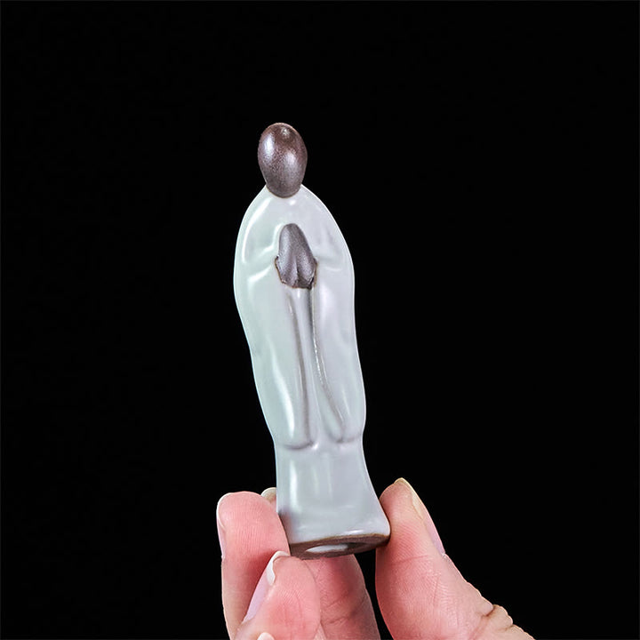 Buddha Stones瞑想 僧侶 陶器像 静寂 室内装飾 - image 14