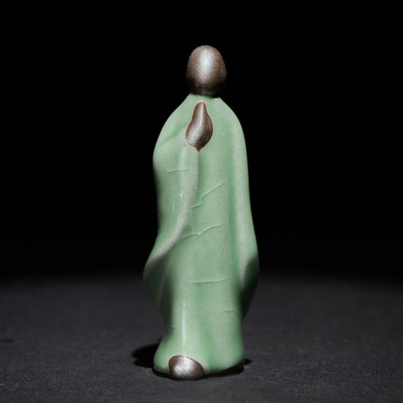 Buddha Stones瞑想 僧侶 陶器像 静寂 室内装飾 - グリーン瞑想 3.5*2*7cm - image 41