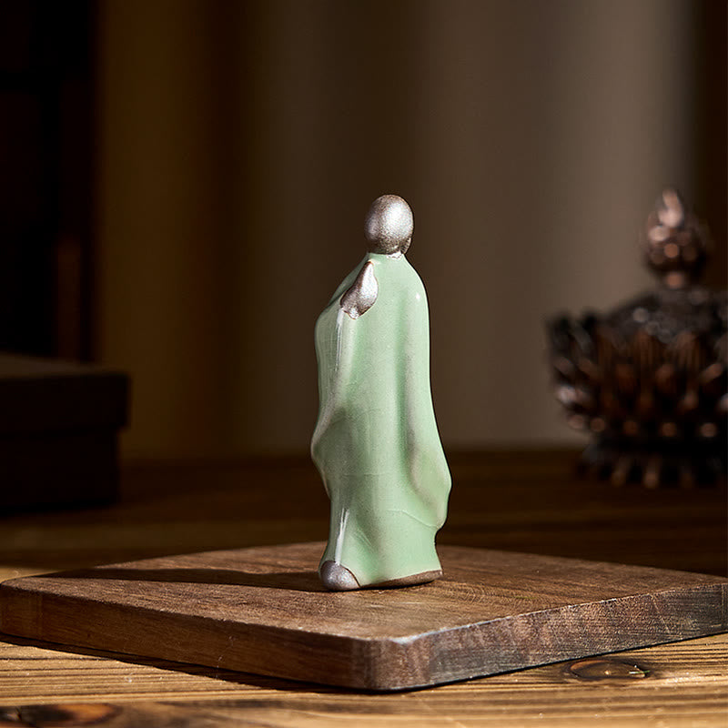 Buddha Stones瞑想 僧侶 陶器像 静寂 室内装飾 - image 45