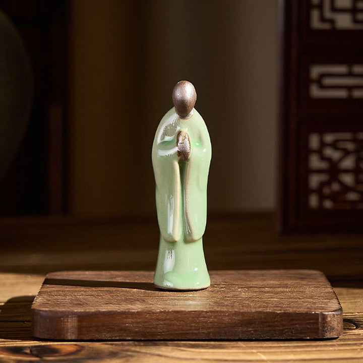 Buddha Stones瞑想 僧侶 陶器像 静寂 室内装飾 - image 28