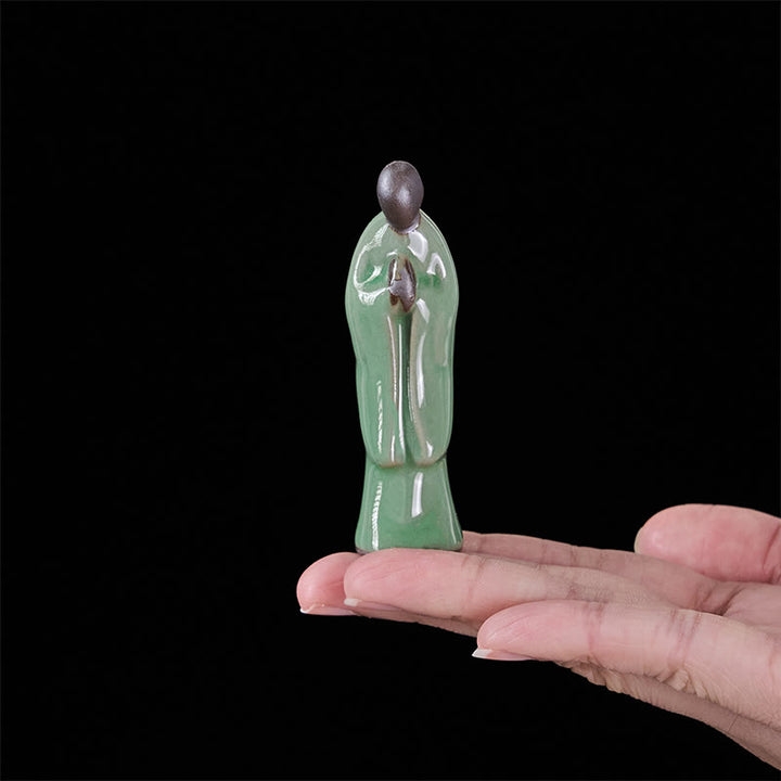 Buddha Stones瞑想 僧侶 陶器像 静寂 室内装飾 - image 30