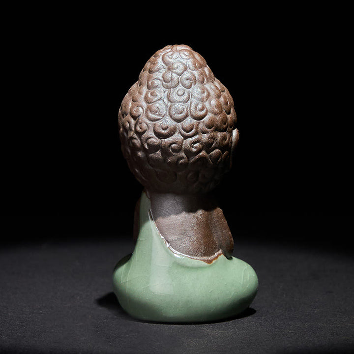 Buddha Stones祈り 瞑想 休息 僧侶 陶器像 静寂 家の装飾 - image 2