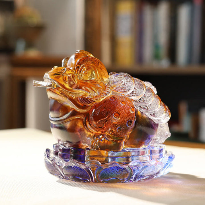 Buddha Stones風水 カエルコイン 手作り 琉璃水晶 アートピース 富 家庭 オフィス 装飾 - image 8