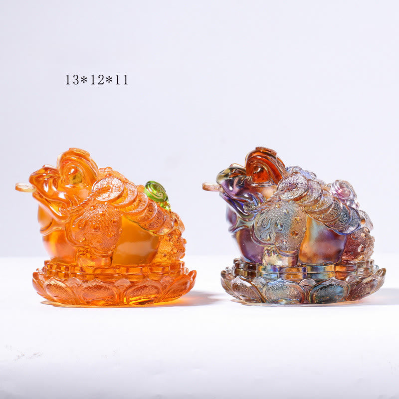 Buddha Stones風水 カエルコイン 手作り 琉璃水晶 アートピース 富 家庭 オフィス 装飾 - image 18