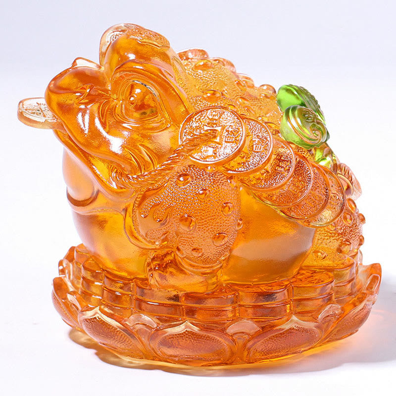 Buddha Stones風水 カエルコイン 手作り 琉璃水晶 アートピース 富 家庭 オフィス 装飾 - image 16