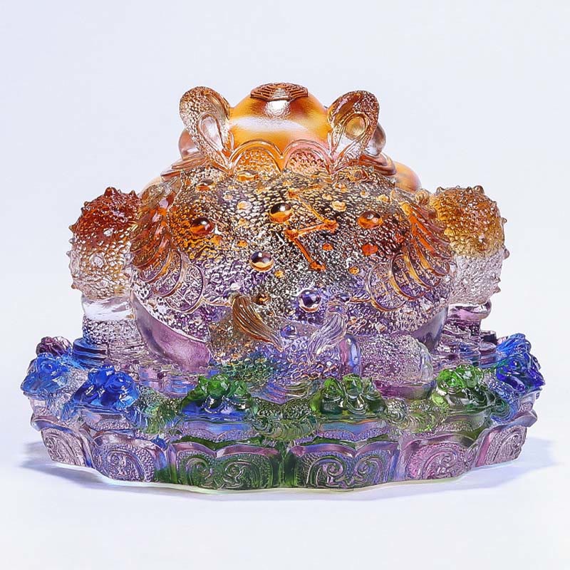 Buddha Stones風水 カエルコイン 手作り 琉璃水晶 アートピース 富 家庭 オフィス 装飾 - image 21