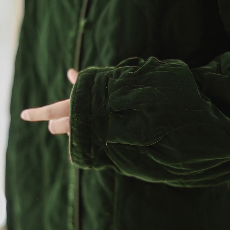 Buddha Stonesダイヤモンド柄ショートスタイルレディース長袖厚手ジャケットポケット付き - image 9