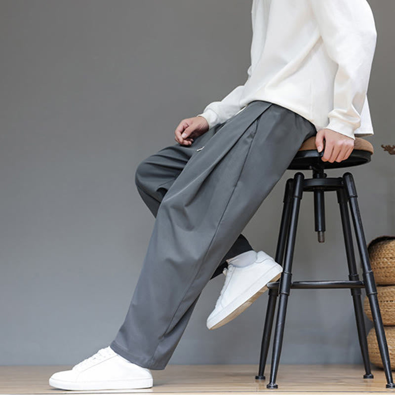 Buddha Stones秋冬 無地 ストレートレッグデザイン メンズ ハーレムパンツ ポケット付き - image 8