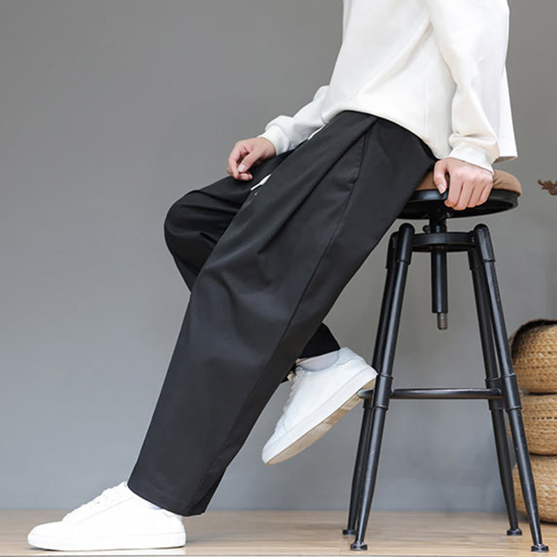 Buddha Stones秋冬 無地 ストレートレッグデザイン メンズ ハーレムパンツ ポケット付き - image 30