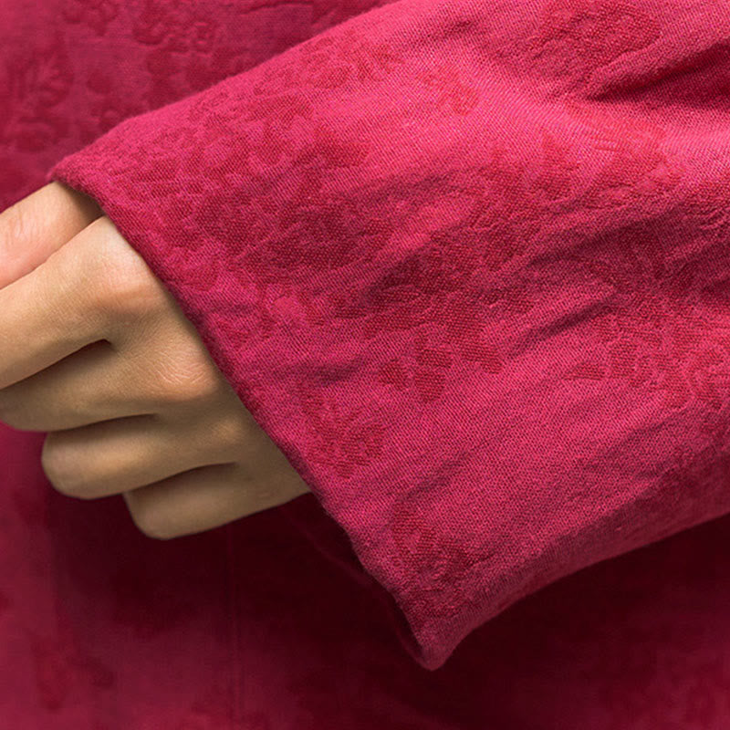 Buddha Stonesフロッグボタン 長袖 コットン ジャカード レディース シャツ パンツ ポケット付き - image 12