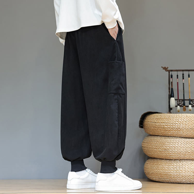 Buddha Stones春の無地メンズアンクル丈コットンパンツ（ポケット付き） - image 27