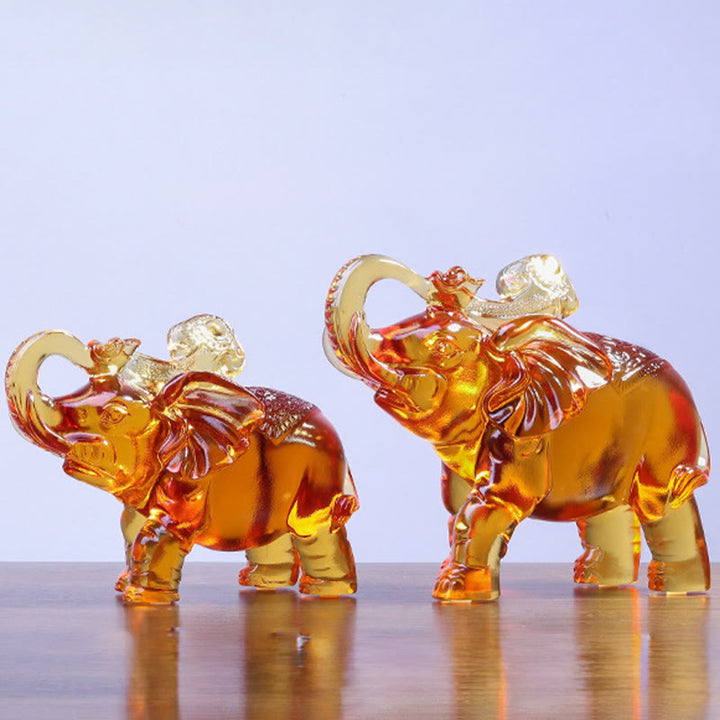 Buddha Stonesイエロー リュウリ クリスタル 象の鼻 上下デザイン 強さ 家の装飾 - image 21