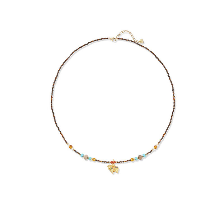 Buddha Stonesタイガーアイのお守り 金運 午年 ネックレス ペンダント - image 6