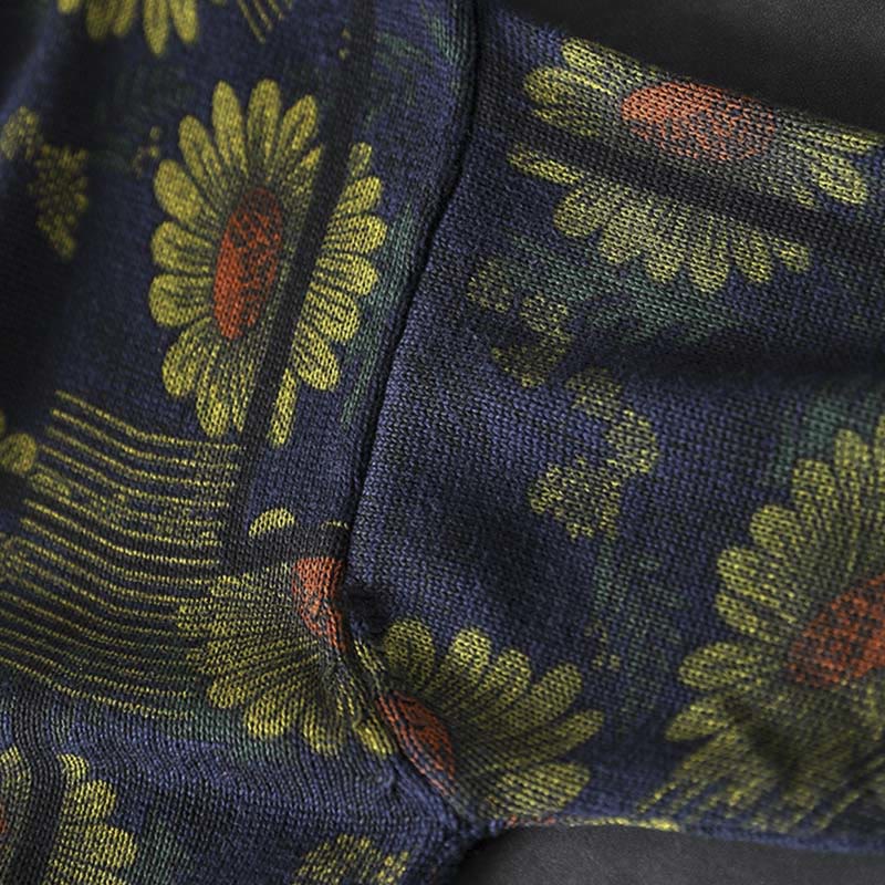 Buddha Stonesひまわり柄 モックネック 長袖 レディース コットンセーター - image 8