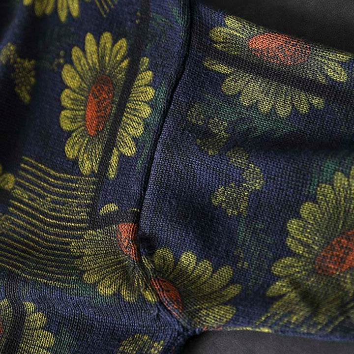 Buddha Stonesひまわり柄 モックネック 長袖 レディース コットンセーター - image 8