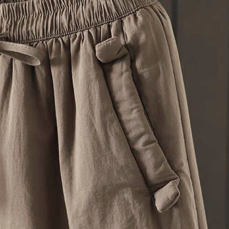 Buddha Stonesレディース 冬用ドローストリング フリース裏地 サーマルハーレムパンツ ポケット付き - image 5