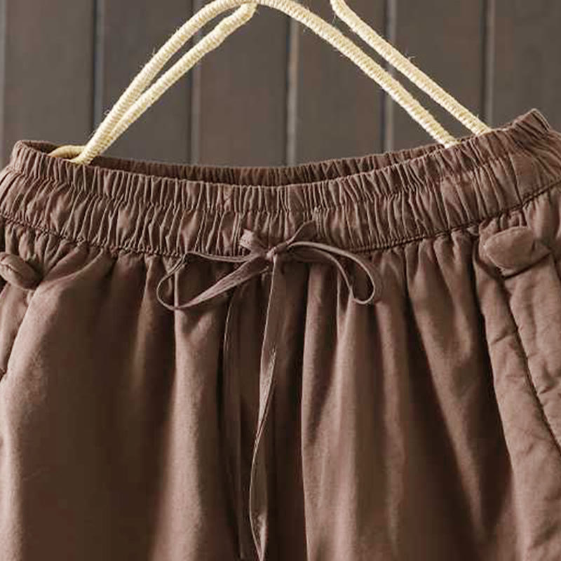 Buddha Stonesレディース 冬用ドローストリング フリース裏地 サーマルハーレムパンツ ポケット付き - image 15