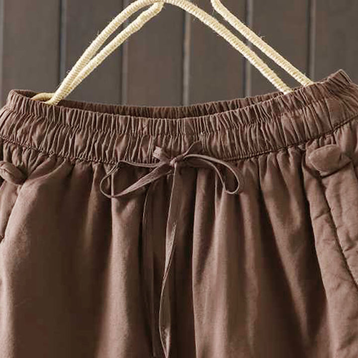 Buddha Stonesレディース 冬用ドローストリング フリース裏地 サーマルハーレムパンツ ポケット付き - image 15