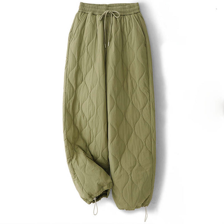 Buddha Stonesレディース プレーン 伸縮性カフデザイン ドローストリング 保温性 厚手パンツ ポケット付き - image 11