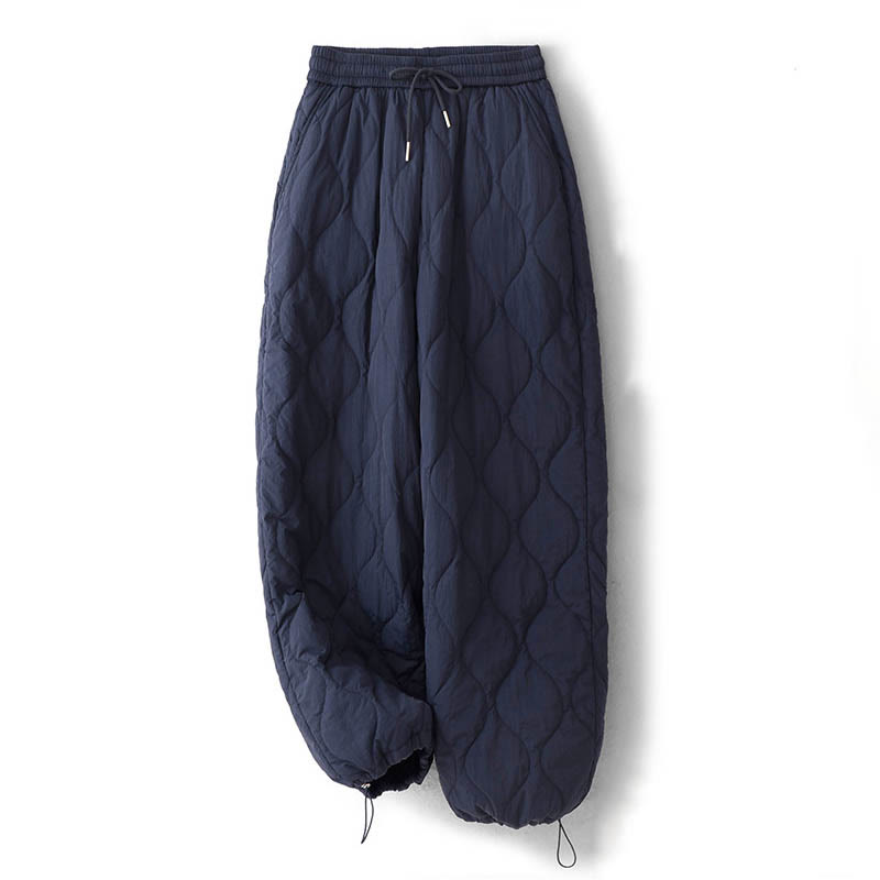 Buddha Stonesレディース プレーン 伸縮性カフデザイン ドローストリング 保温性 厚手パンツ ポケット付き - image 2