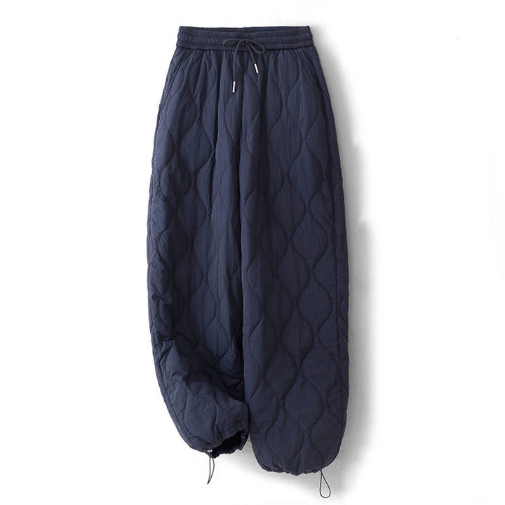 Buddha Stonesレディース プレーン 伸縮性カフデザイン ドローストリング 保温性 厚手パンツ ポケット付き - image 2