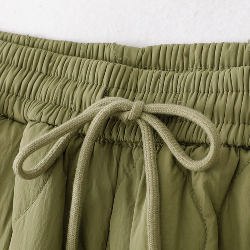 Buddha Stonesレディース プレーン 伸縮性カフデザイン ドローストリング 保温性 厚手パンツ ポケット付き - image 14