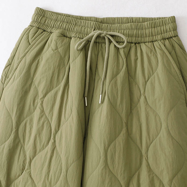 Buddha Stonesレディース プレーン 伸縮性カフデザイン ドローストリング 保温性 厚手パンツ ポケット付き - image 13