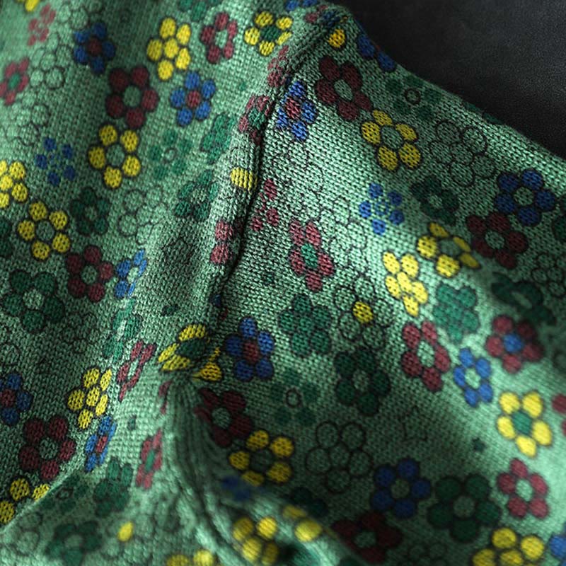 Buddha Stonesカラフルフラワー柄 レディース コットン 長袖 セーター ポケット付き - image 10