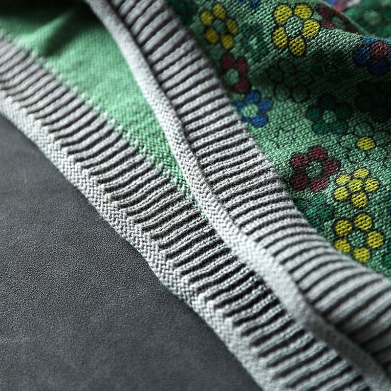 Buddha Stonesカラフルフラワー柄 レディース コットン 長袖 セーター ポケット付き - image 13